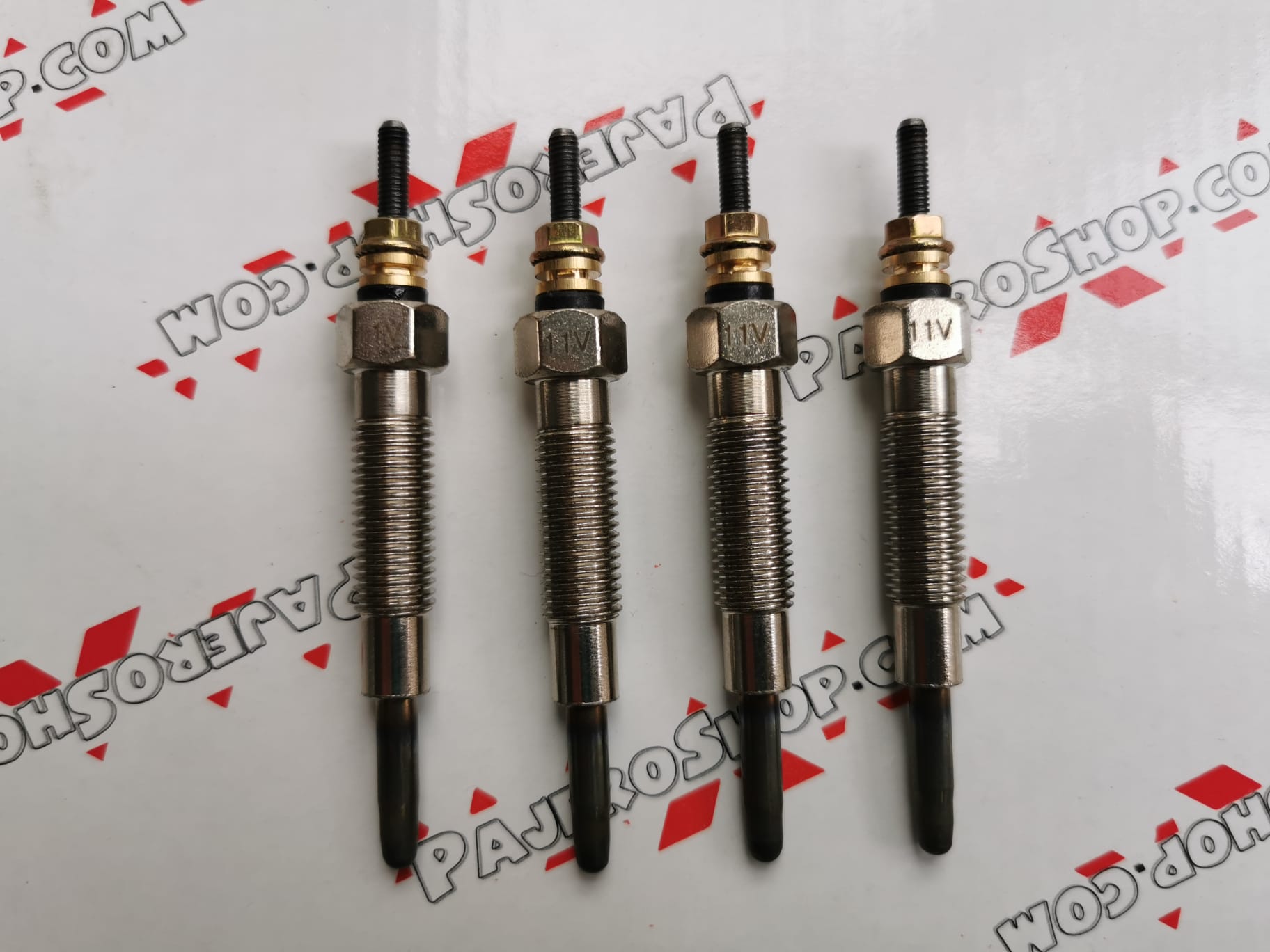 Bosch OEM Dual Coil 11V Glow Plugs Set of 4 – Mitsubishi 4M40 2.8 Diesel (image for) Bosch OEM Dual Coil 11V Glow Plugs Set of 4 – Mitsubishi 4M40 2.8 Diesel